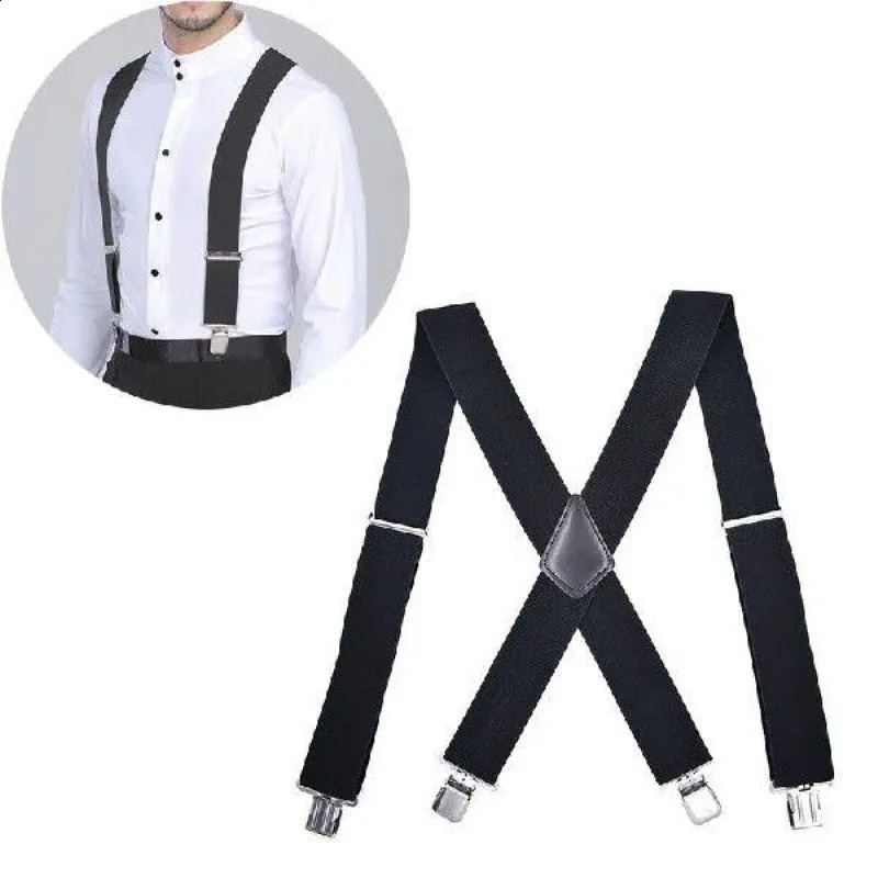 Pants Suspenders for Men Hangers Leather Pants Holder Suspenders Heavy Duty Men XBD02 250425