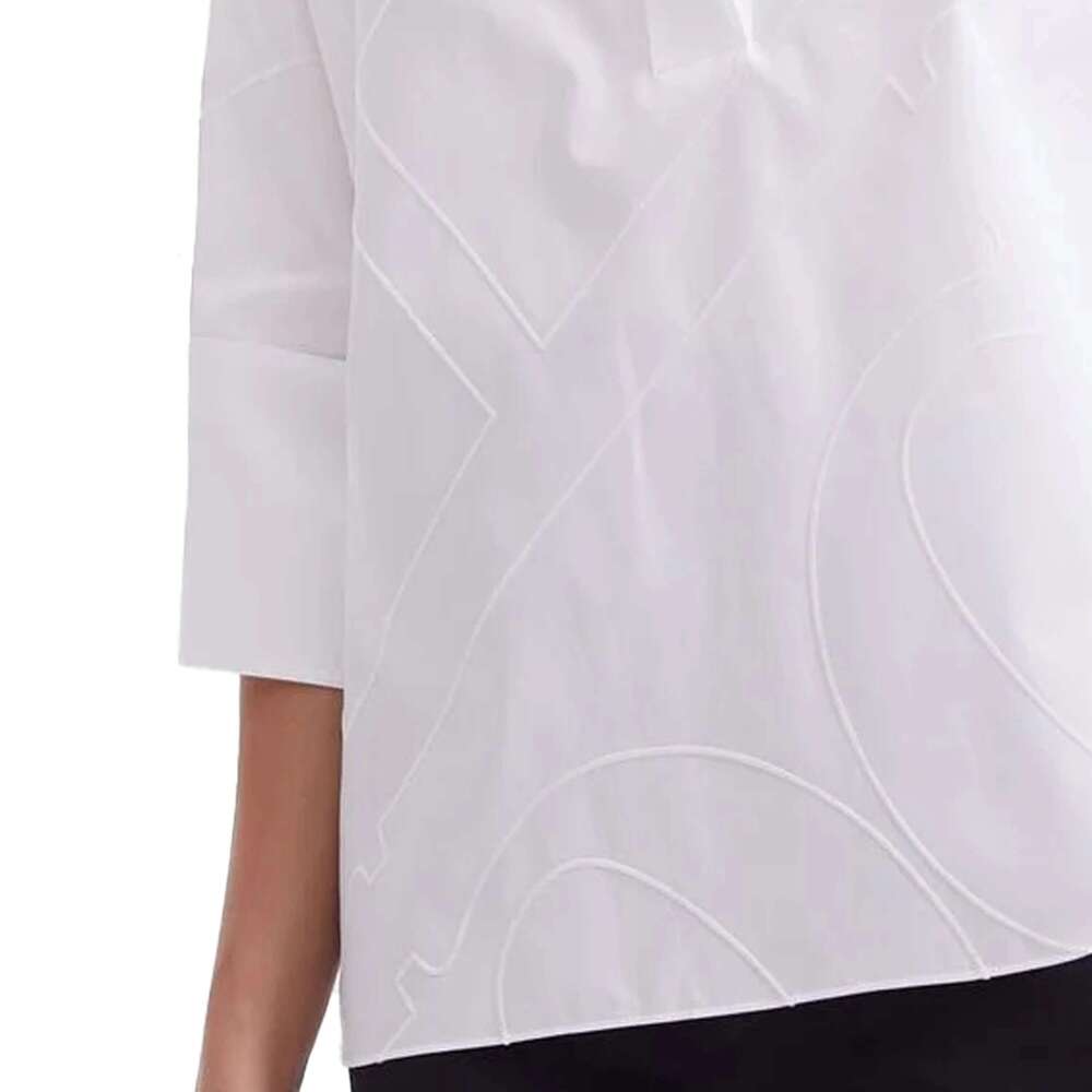 CHCH 2024 Women Blouse Fashion V-Neck Puff Short Sleeve Blusas Summer Elegant White Shirt Casual Female Office Tops Tunics