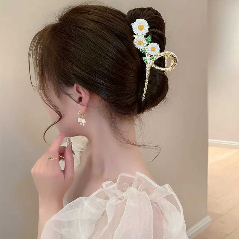 New Sweet Flower Durian Hair Clip Ponytail Hair Clip Shark Clip Girl Hair ClipT250425