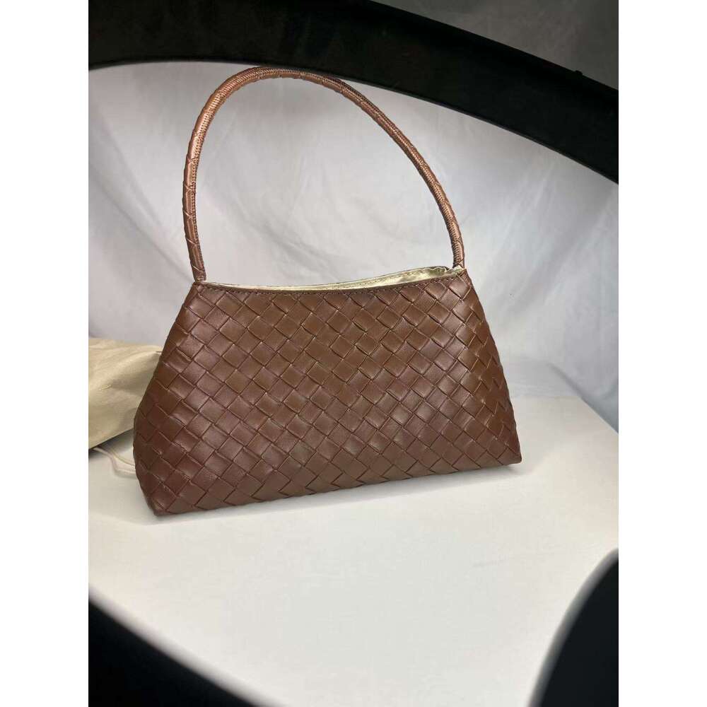 Suede Leather Hand Woven Armpit Hand-held Women's Shoulder Autumn New Simple Style Solid Color 2025 Designer Bag Handbag