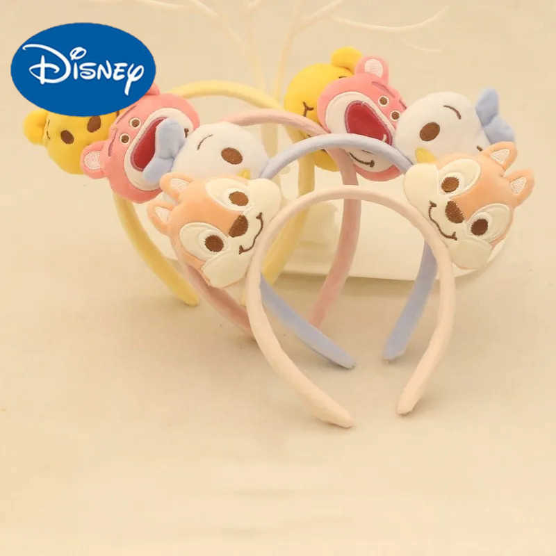 Disney Double Headed Winnie The Pooh Ears Hairbands Women Cute Lotso Donald Duck Headbands Girl Plush Hair Accessories Kids Gift X250425