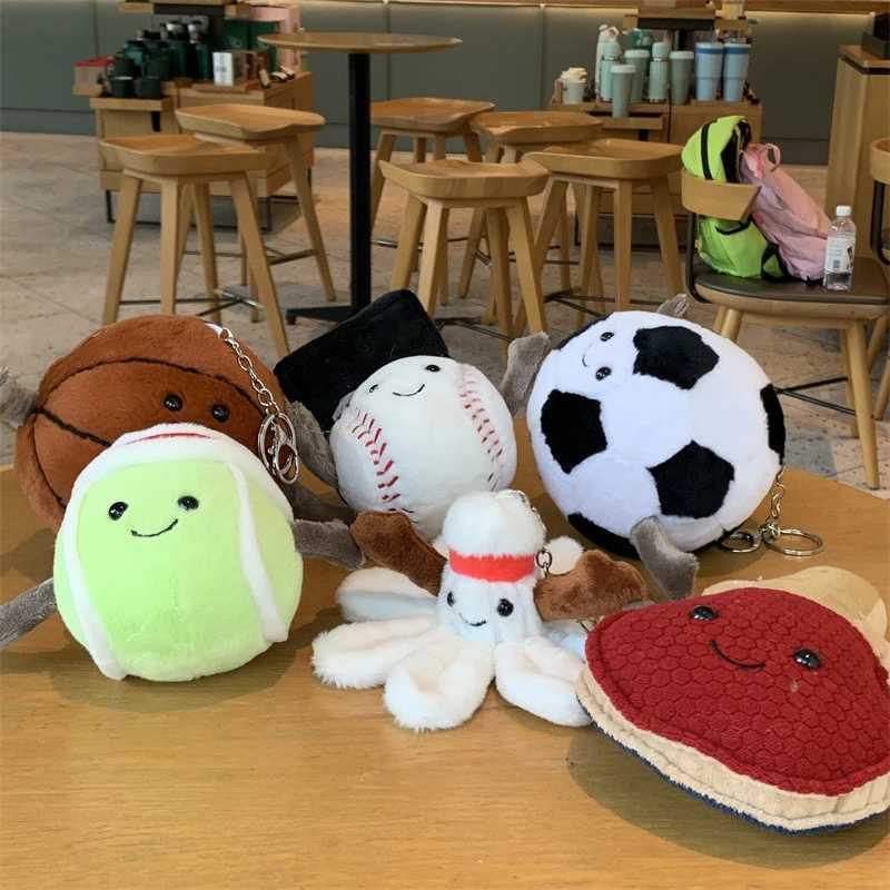 Cute Simulation Ball Series Plush Toy Cute Tennis Baseball Rugby Basketball Football Badminton Soft Pillow Kids Gifts Room DecorXJ251125