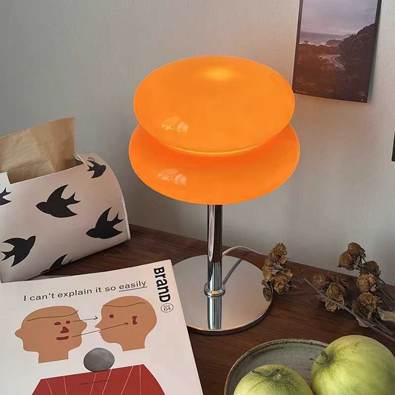 Macaron Glass Table Lamp Trichromatic Dimming Living Room Atmosphere Lamps Eye Protection Night Light Girl Bedroom Bedside DecorM251125