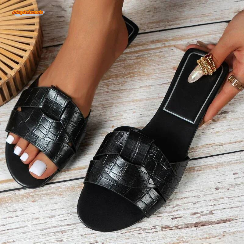 New Summer Designer Solid Color Fashion Zapatos De Mujer Women'S Slippers Women Shoes ddmykukumalu
