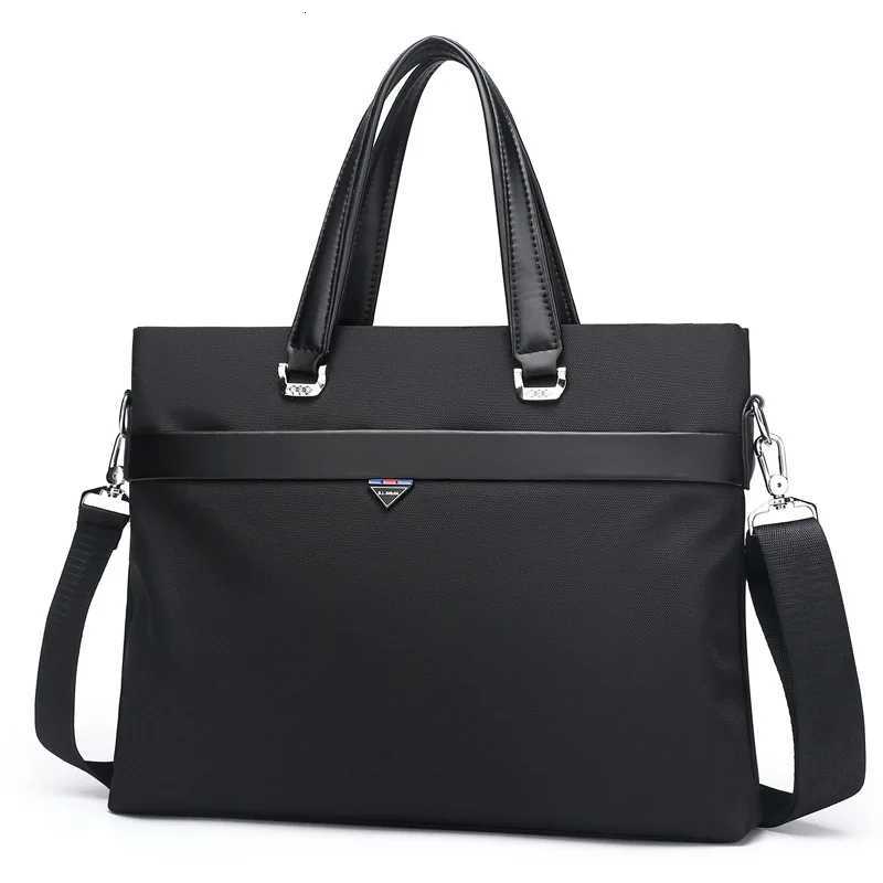New Mens Bags Oxford Cloth Handheld Horizontal Briefcase Business Bag Mens Waterproof Oblique BriefcaseT251125