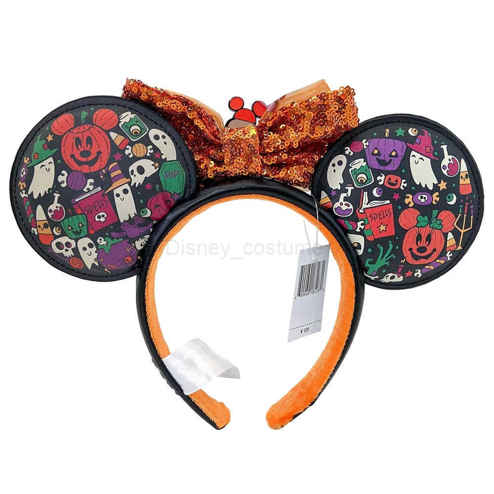 Disney Mickey Mouse Ears Hair Halloween Plush Headband with Cartoon Minnie Ears Birthday Party Decoration X250425