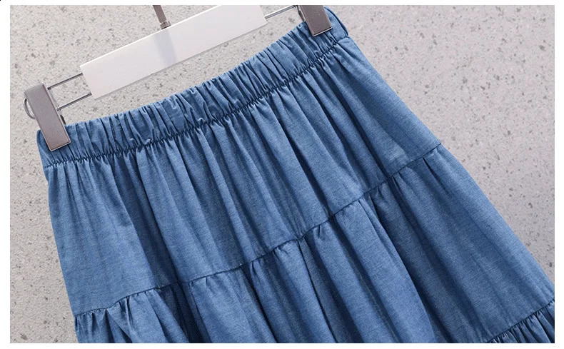 Retro Spring A-LINE Elastic Waist Girls Denim Shorts Layered Tight Clothes Childrens Clothing 250424