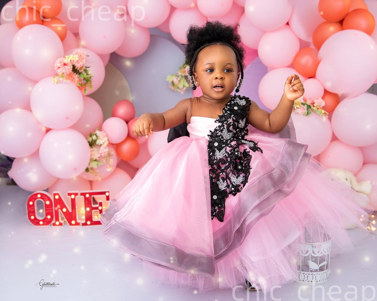 2026 Pink Ball Gown Flower Girl Dresses Bow Lace Beaded Sheer Neck Little Girl Christmas Peageant Birthday Christening Tutu Dress Gowns ZJ4242