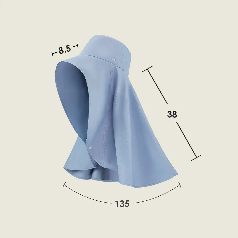 Ohsunny Outdoor Bucket Hat Women Neck Protection Sunscreen UP000 Motorcycle Face Head Scarf Breathable Bonnets 250424