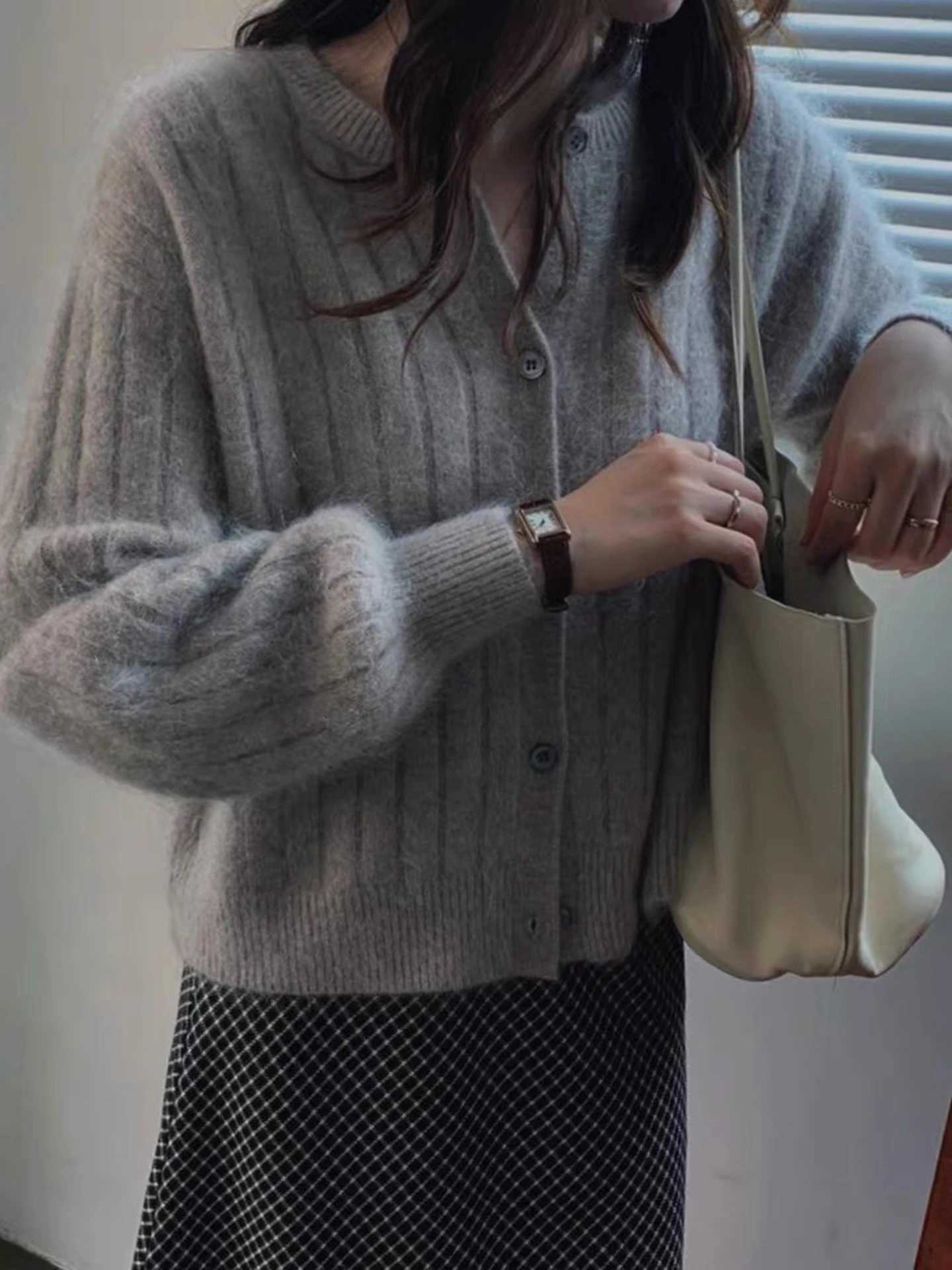 Autumn pit cardigan female 100 pure cashmere sweater high-end thick knitted soft waxy sweater coatT251125