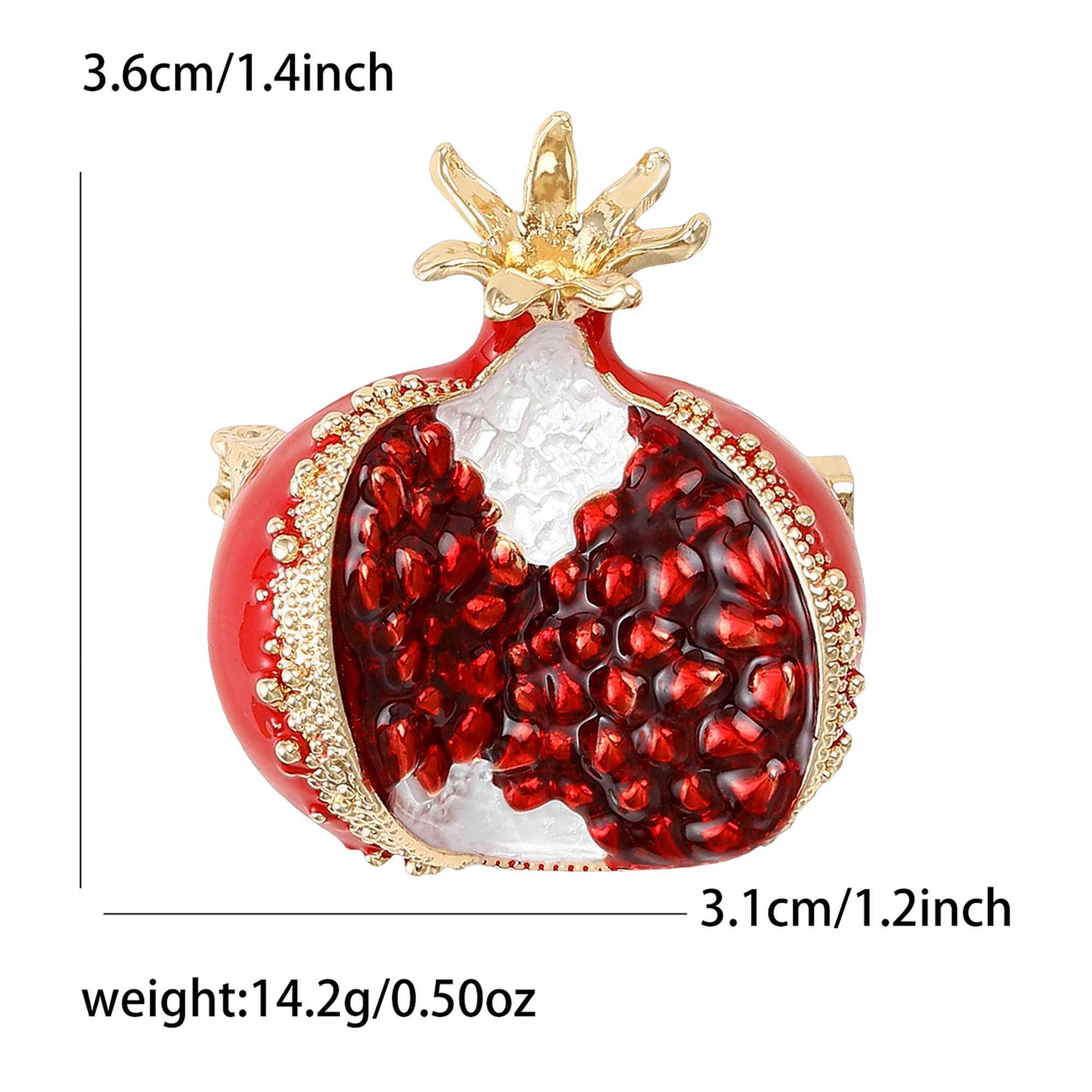 BeautBerry Classic Rhinestone Pomegranate Brooches for Women Fruit Pins Friends Party Gifts Banquet AccESSories J251125
