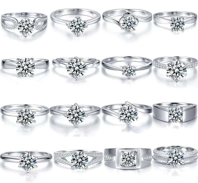 Simple Designs 7.5mm 1.5ct Round DEF Color Moissanite Solitaire Ring in 18k White Gold for Wedding or Engagement