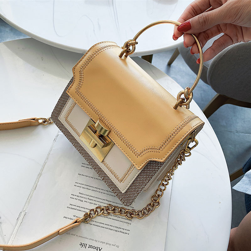 New Free Delivery Designer Shoes By 2025 Women's Handbag 2020 New Korean Version Ins Small Square Fashion Contrasting Chain Crossbody Shoulder Ba