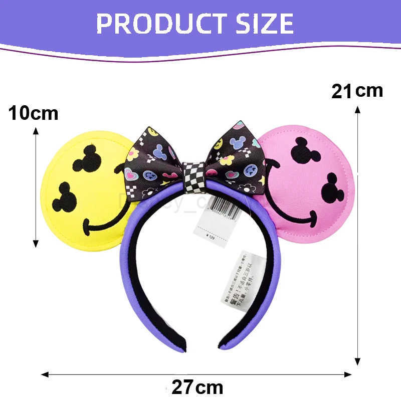 Disney New Disney Minnie Mouse Ear Strap Holiday Party Princess Bow Hair COSTUME Headband Cosplay Plush Adult/Children Headband Gift X250425