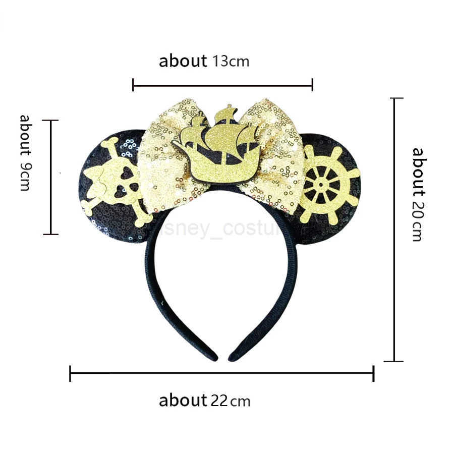 Disney 2025 Latest Minnie Earbands Headbands Birthday Girls Festival Parties sequins bows childrens adult hair girls hair accessories gifts X250425