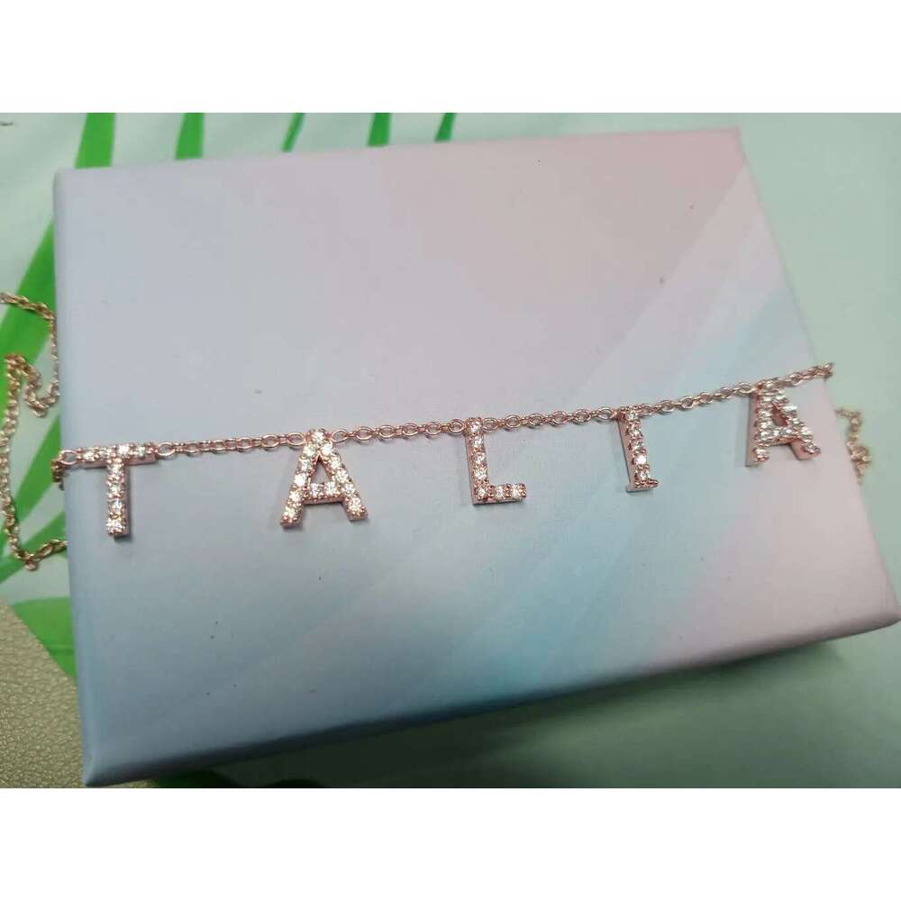 DOREMI 9mm Crystal Custom Name Pendant Personalise Zircon Letter Necklace For Women Jewelry Gift Dropshipping