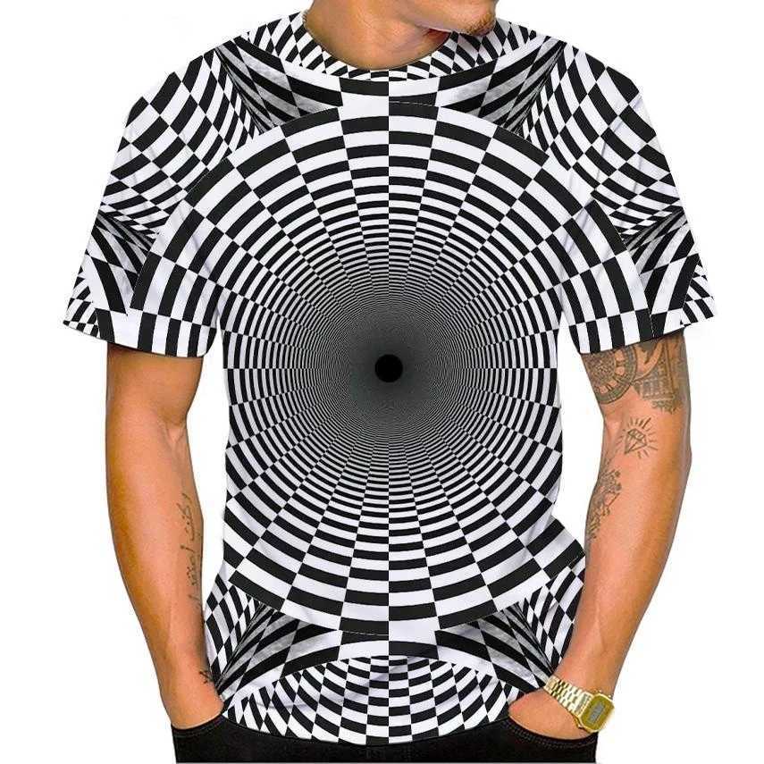New Dizzy Fashion 3D Printed Mens Casual Hip Hop Cool T-shirt Dizzy Hypnosis Unisxe Fun Short Sleeve T-shirt Men/Womens Top W250425