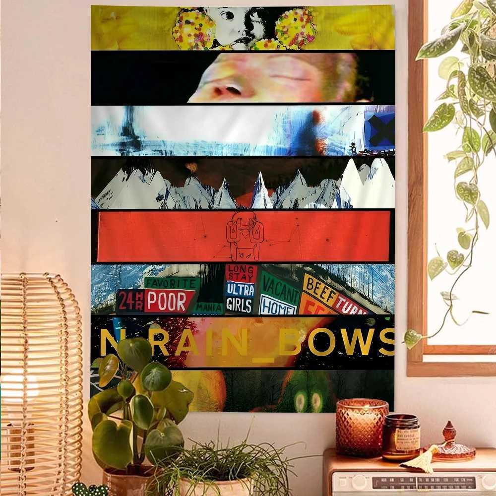 Rock Band Radiohead Music Art Printed Large Wall Tapestry Hanging Tarot Hippie Wall Rugs Dorm Art Home DecorM251125