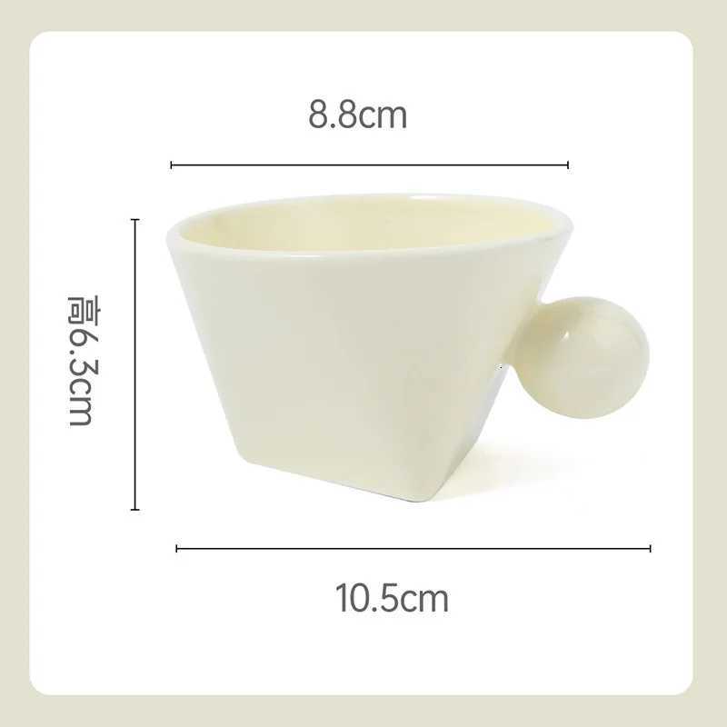 190ML Irregular Mug Creative Triangle Base Mug Lovers Breakfast Mug Office Coffee Mug Living Room Coffee Table Decorative Mug Y251125