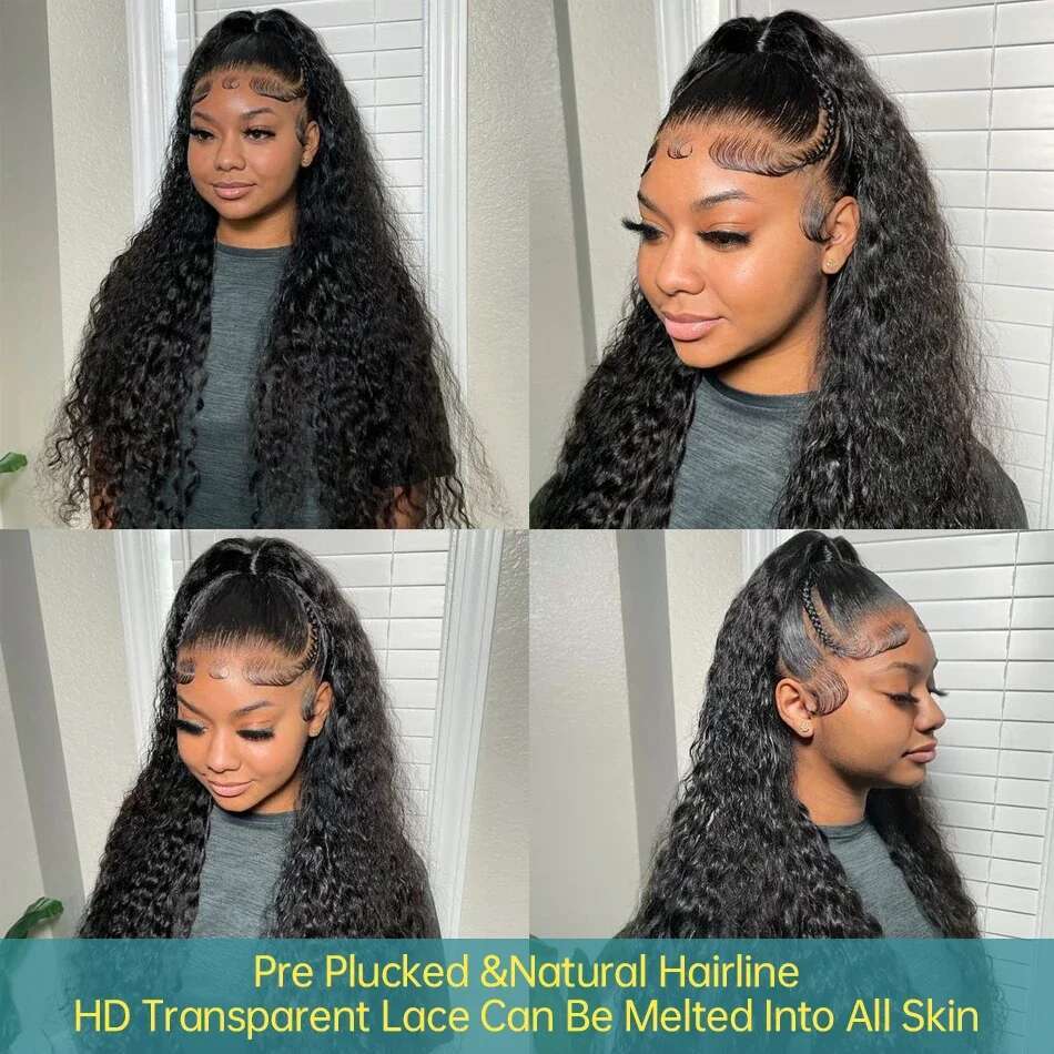 250 Density Kinky Curly Wigs 13x6 HD Frontal 30 40Inch Brazilian Loose Deep Wave Lace Front Wet And Wavy Human Hair Wig
