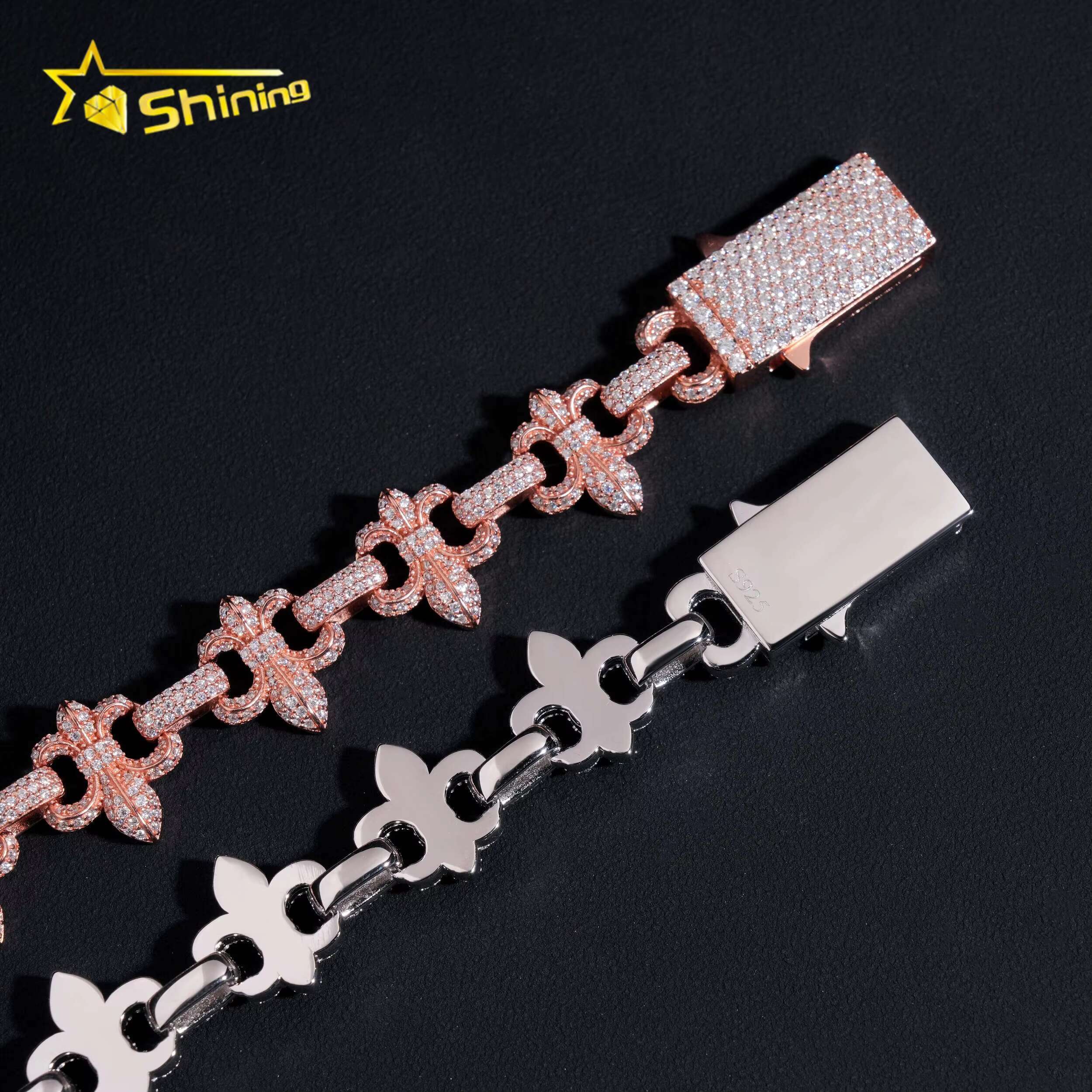 New Arrivals Fashion Infinity Hip Hop Top Quality VVS Moissanite 925 Silver Iced Out Bracelets