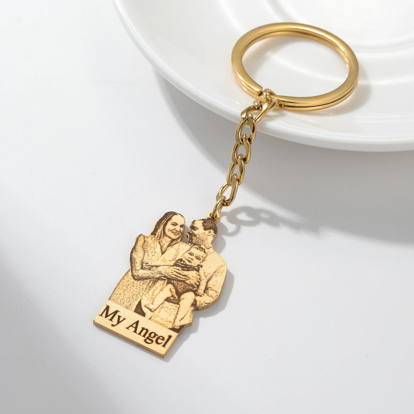 Qitian Custom Family Po Name Necklace Personalized Picture Memory Jewelry Stainless Steel Pendant For Women Men Baby Gifts 250425