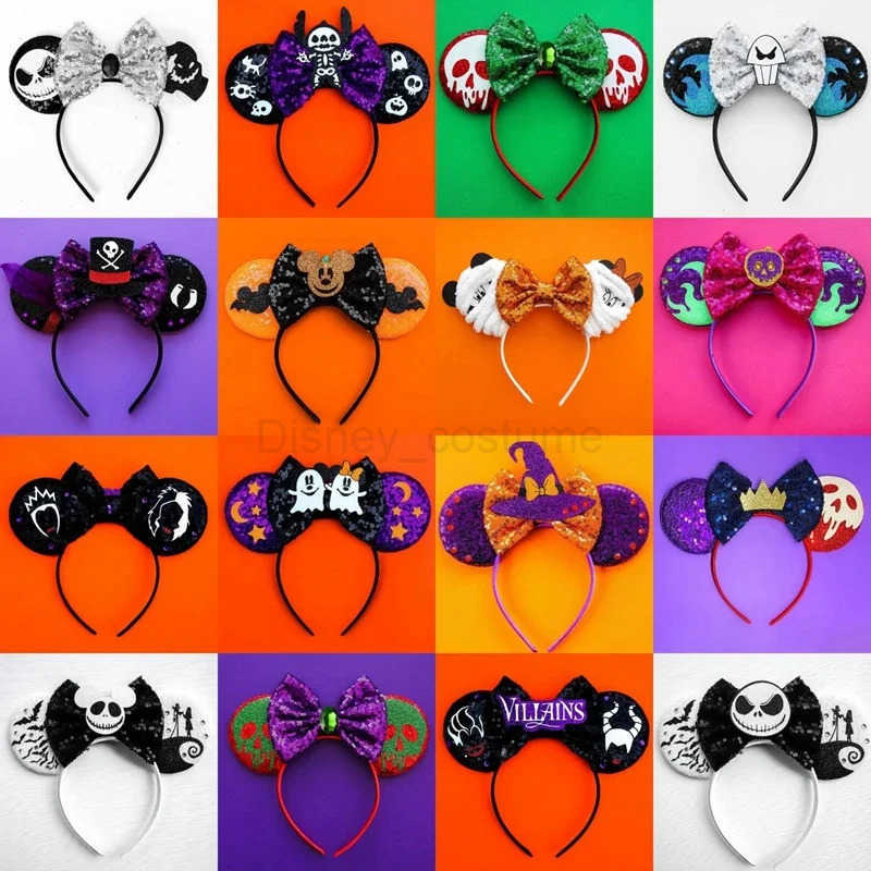 Disneys Marvel Ears Headbands Women Iron Man Hair Accessories Girls Sequeins Bow Hairband Kids The Avengers Headwear Super Heroes X250425