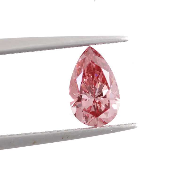 Real Lab Grown Diamond Loose Pink Diamonds VVS-SI 1-4 CT Pear Cut in Stock From China for Jewelry Making