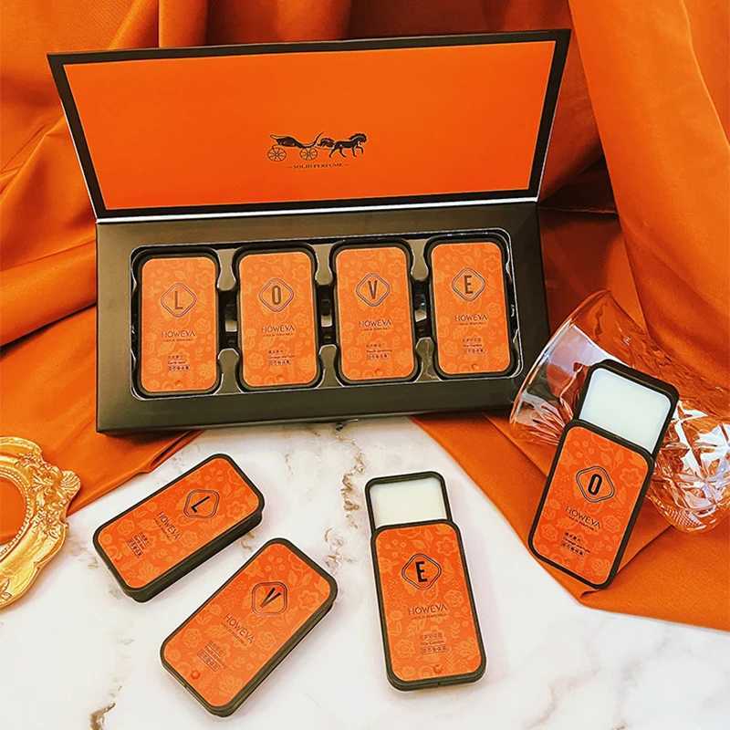 4pcs Solid Perfume Set Floral and Fruity Fragrance Long-lasting Fragrance Light fragrance and Portable Idea for Gift /Daily C251125
