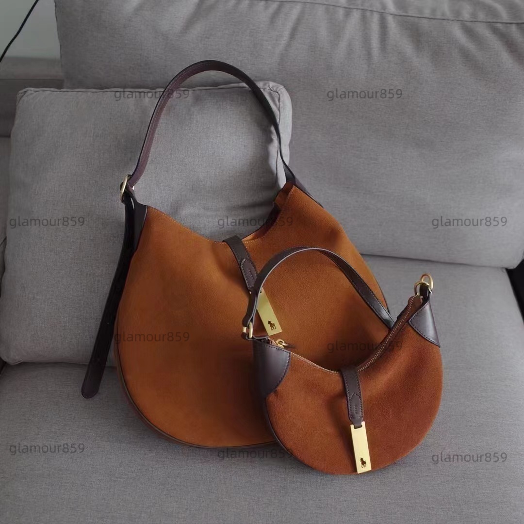 POlo * L tote high-quality 2024 autumn and winter new shoulder can be sung cowhide womens crossbody bag