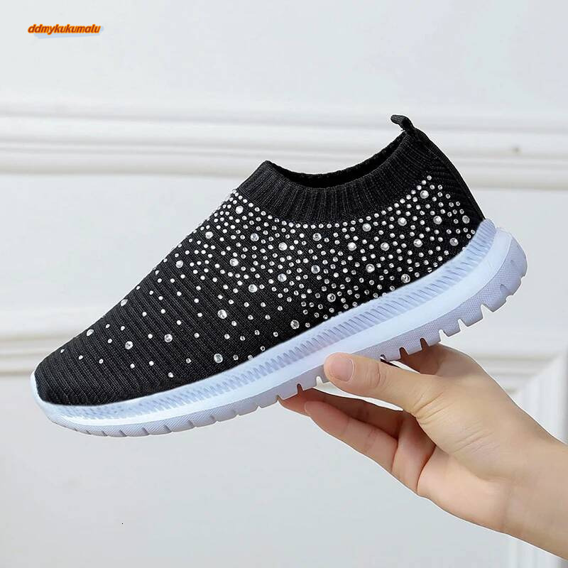 Women's sports shoes with breathable mesh, comfortable flats, soft soles, casual, non-slip, plus size 43 zapatos de mujer ddmykukumalu