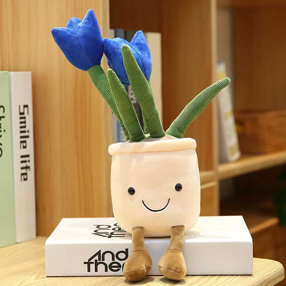 25-35cm Tip Plush toy flowerpot plush low decoration soft fluffy toy plant friend throw low Y250425