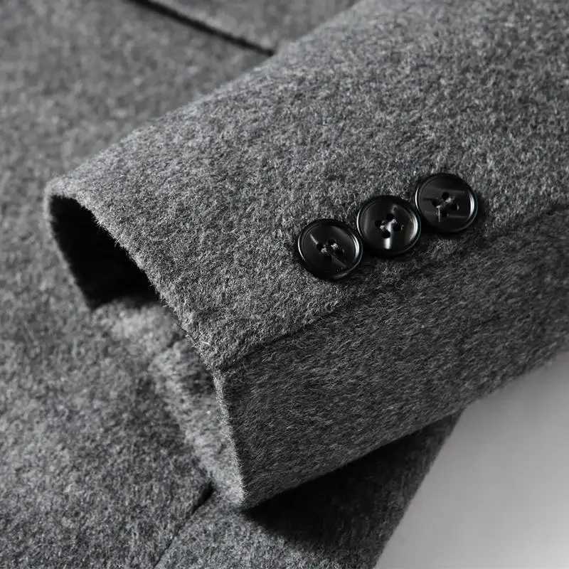 LIBIELIY Brand Winter 40 Wool Men Thick Coats Turn Down Collar Male Fashion Wool Blend Coats Superior Outerwear Jacket Trench MT251125