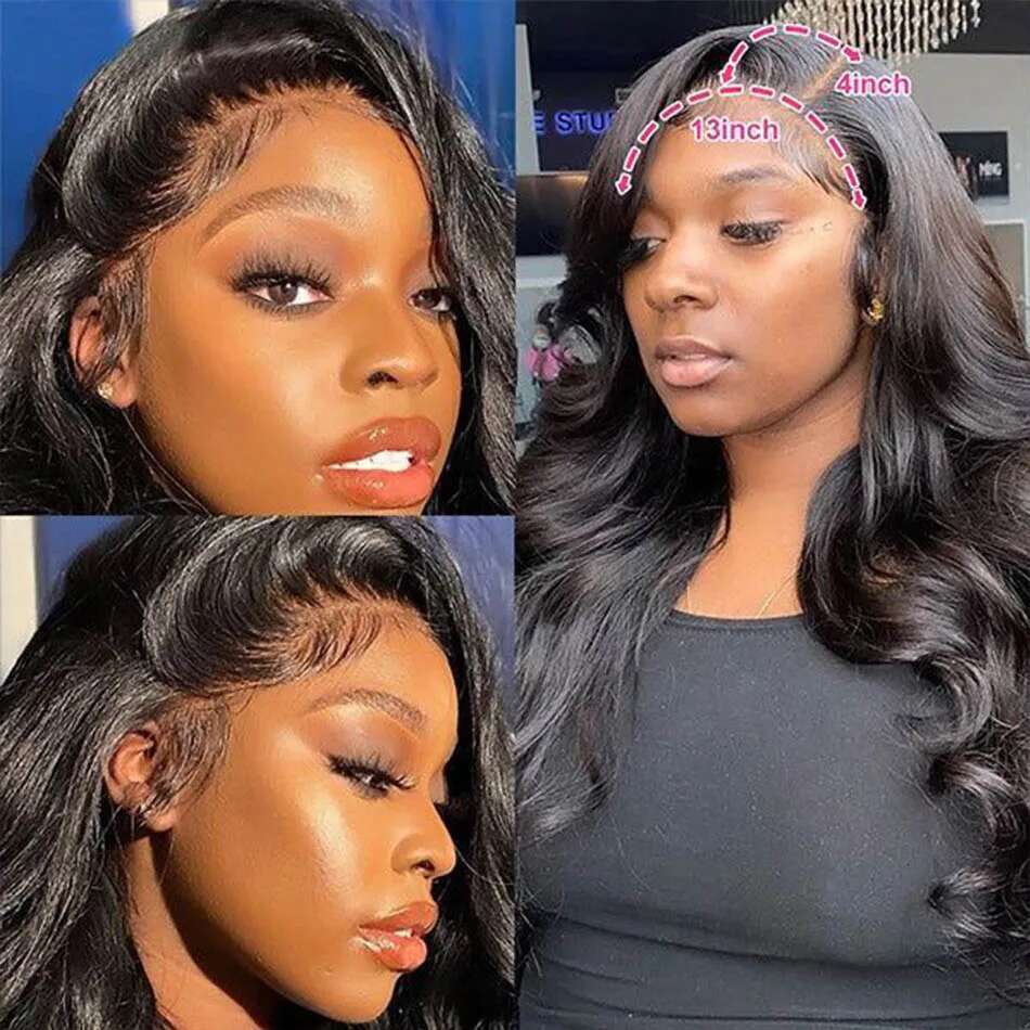 30 Inch Body Wave Lace Frontal Peruvian Bundles With Closure Remy 100% Human Hair Extension