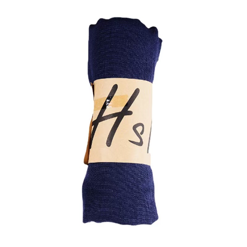 K512 Cotton and Linen Scarf Women's Solid Color Winter High-end Single-color Gift