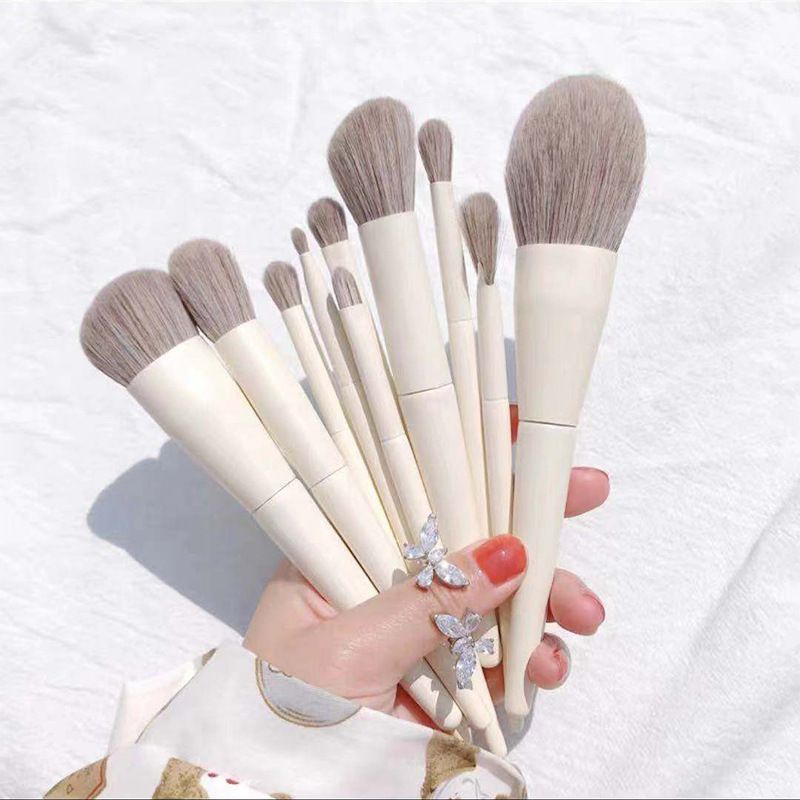 10-piece makeup brush set - soft bristle highlighter brush, beauty brush, loose powder brush, complete makeup set brush, makeup tools - eyeshadow brus