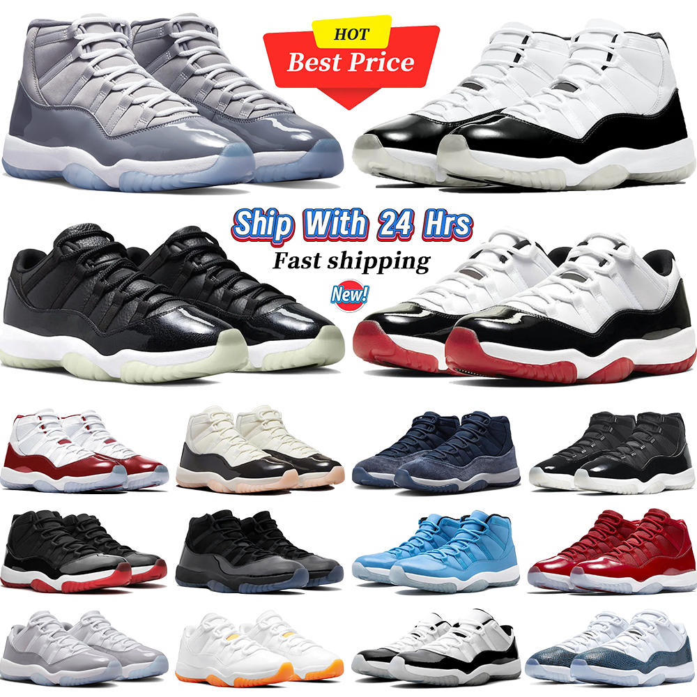 Designer sneakers 11 basketball shoes for men women 11s high low cherry cement Grey Green snakeskin bred rose gold space jam dhgate outdoor womens mens trainers UK 3-11