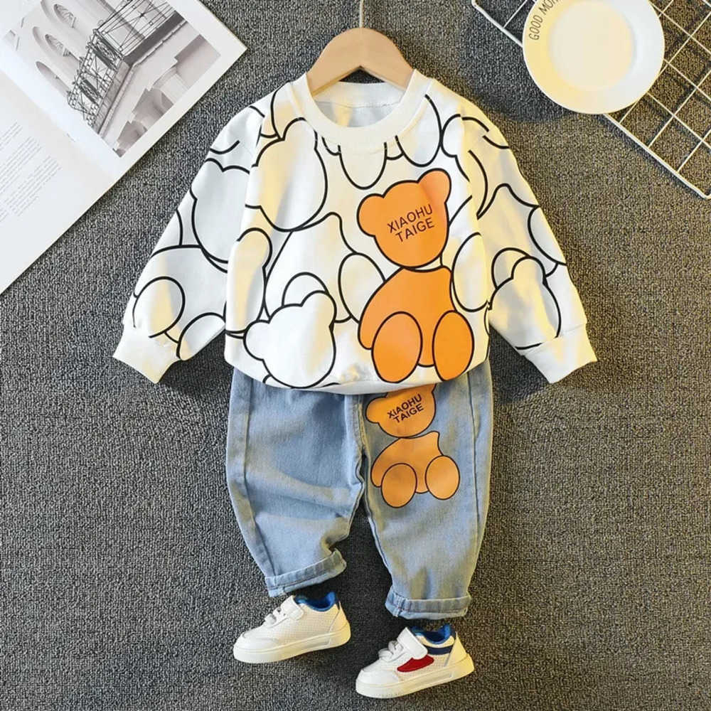 Clothing Sets Baby Boy Fall Clothes 9 to 12 Months New Childrens Cartoon Long Sleeve T-shirts Tops and Pants Outfits Toddler Boys Clothing Set R250424