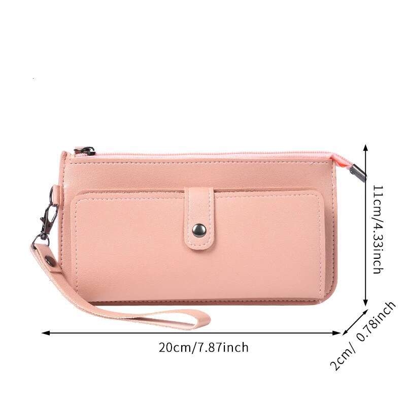 Factory Direct New Bag Women's Long Multi-Functional Multi-Card Clutch Buckle Zipper Student Wallet.
