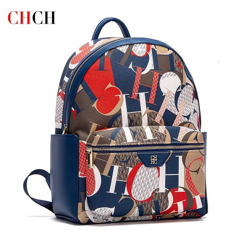 CHCH Backpack New Large Capacity Color Printed Travel Women's Bag