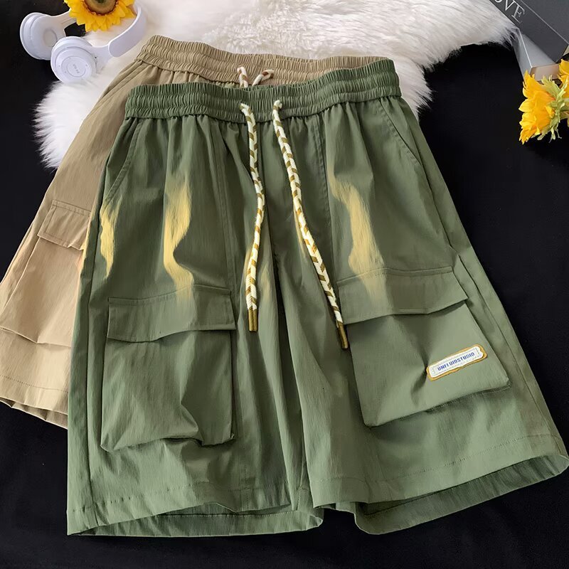 Summer workwear men's trendy Instagram loose casual trend outerwear shorts, versatile Korean version capris