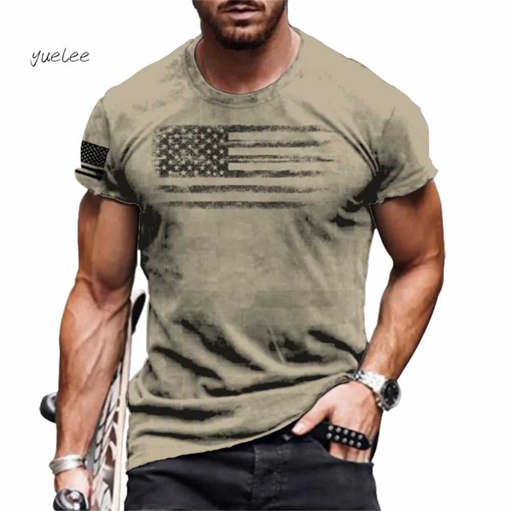 Fashionable mens T-shirt simple printed short sleeved T-shirt oversized sports round neck top summer mens casual clothing W250425