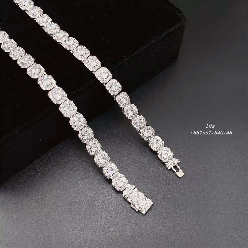 Best Price Hot Selling Cubic Moissaniteia Diamond 24 Inch 5a Moissanite Brass Cuban Link Chain Necklace for Men and Women