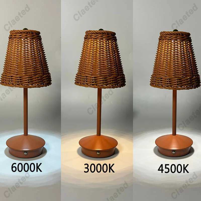 LED Table Lamp Touch Sensor Dimmable Desktop Night Light Rechargeable Wireless Reading Lamp for Hotel Bar Bedroom Decor LightM251125