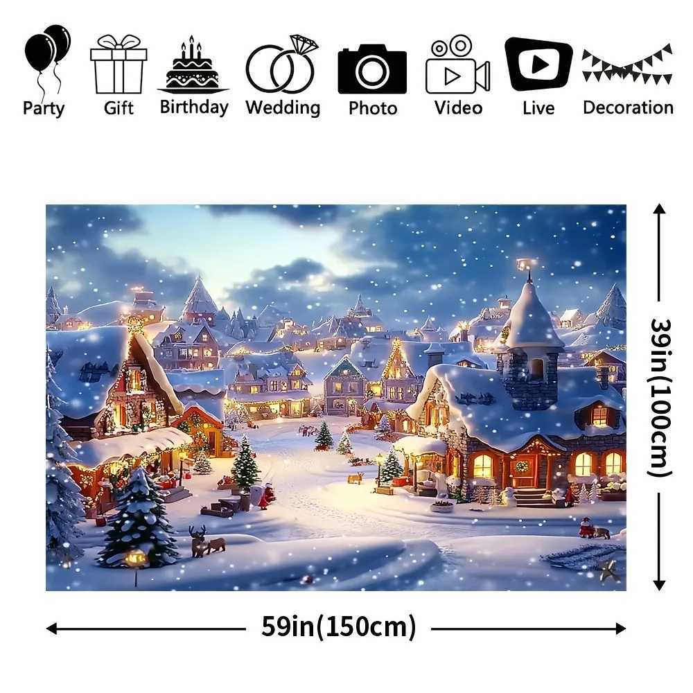 VIKAMA Christmas Tapestry Farmhouse Christmas Party Backdrop Suitable for Christmas Holiday Celebrations WeddingsM251125