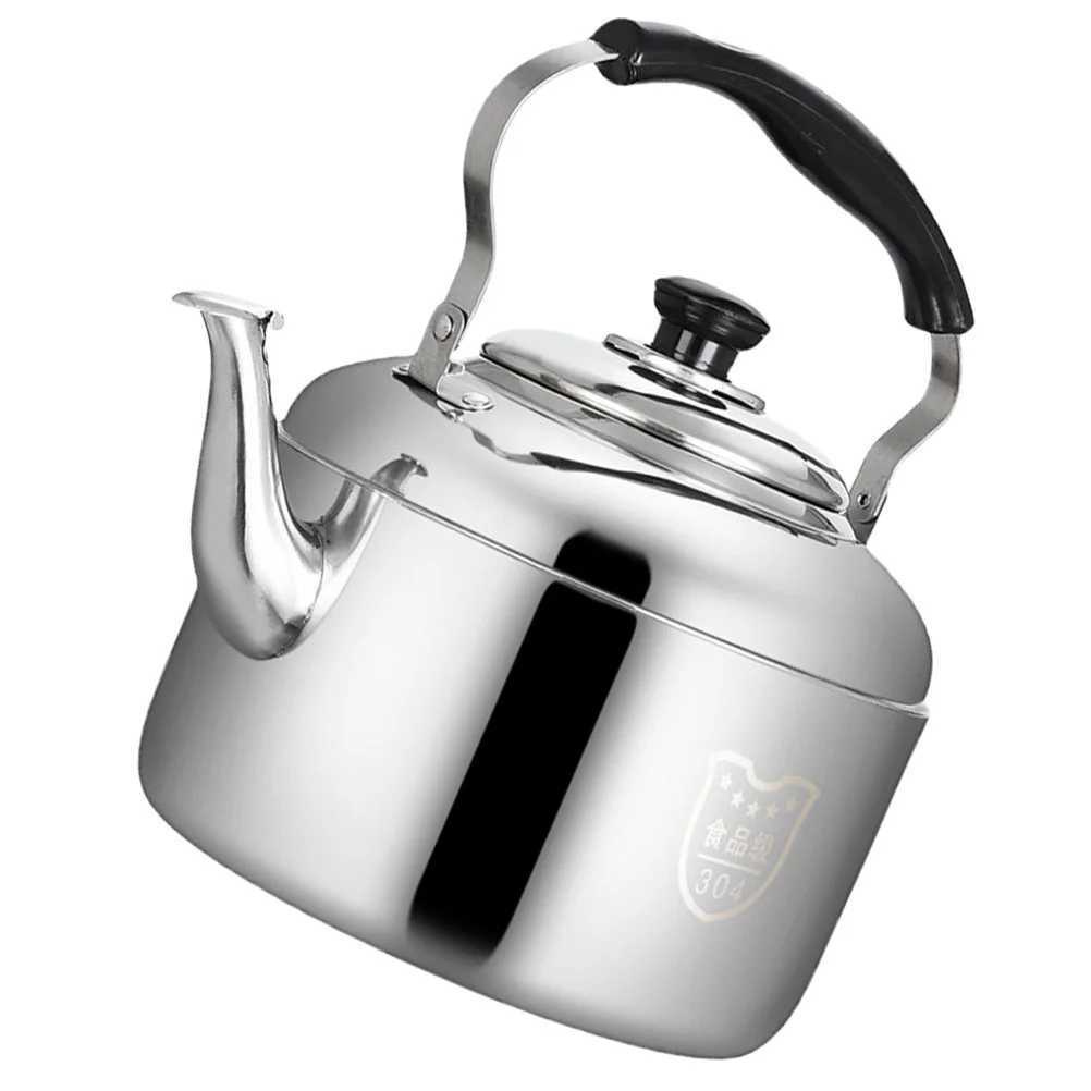 Large Diameter Spout 304 Stainless Steel Water Kettle Tea Kettle Stovetop Water Boiler Whistling Kettle Water Heating Kettle C251125
