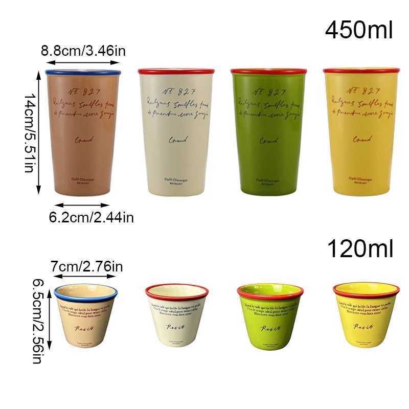 Ceramic Mugs Korean Style Coffee Cup Tea Milk Water Juice Mugs Fashion Water Cup Household Mug Vintage Drinkware Birthday Gifts Y251125