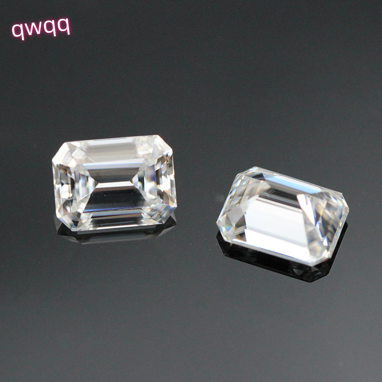 Yu Ying Gems DEF White VVS Moissanite Loose Gemstone High Quality Loose Diamond 1.0ct Emerald Cut Moissanite