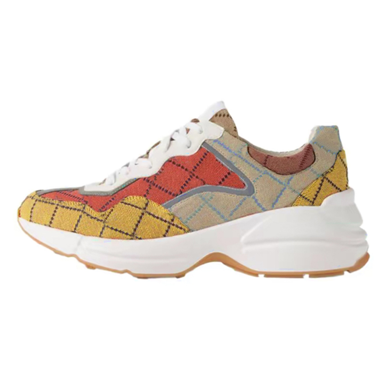 Rhyton designer sneakers shoes Rython sneaker Beige Ebony Epilogue Green Red Mouth White Pink SEGA White Yankees Blue Vintage Distresse975F#