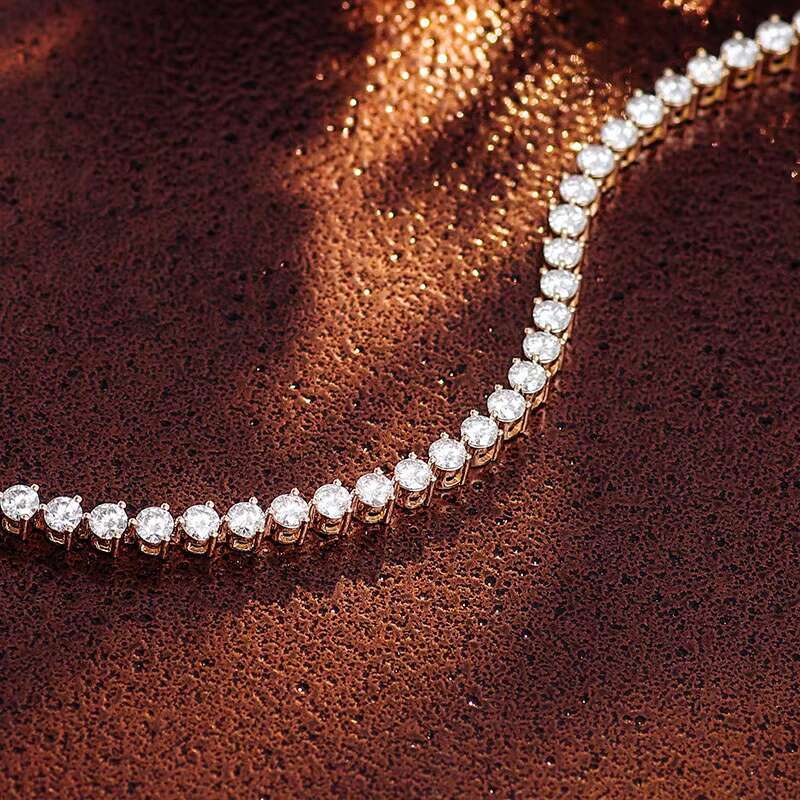 14k White Gold Lab Grown Diamond Tennis Bracelet Everyday Wear Anniversary Gift Fine Jewellery Customised Hip Hop Fashion Style